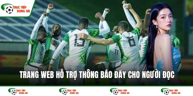 Trang web hỗ trợ thông báo đẩy cho người đọc